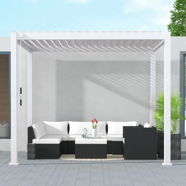 111S Outdoor Aluminum Pergola with Adjustable Louvered Roof