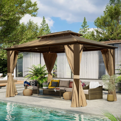 Aluminum+Patio+Hardtop+Gazebo-90290216